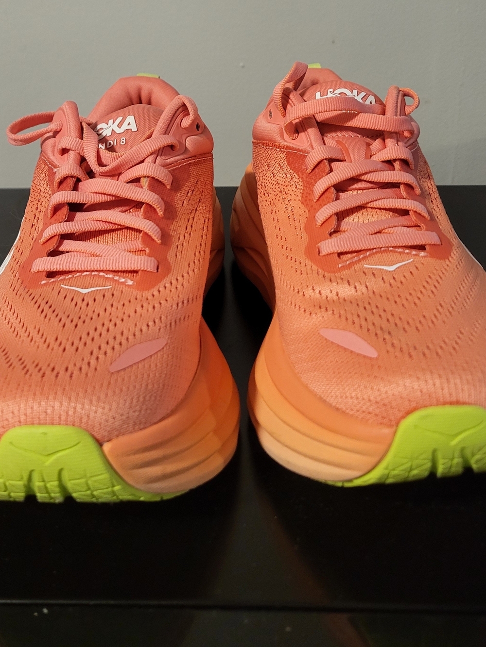 HOKA Bondi 8Women's Coral Running Shoes, Sz 6B